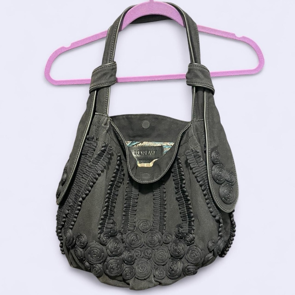 Vintage Lockheart Black Shoulder Bag